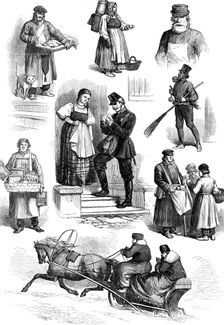 Sketches from St. Petersburg, by our special artist, 1874. Creator: Unknown