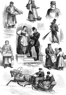 Sketches from St. Petersburg, by our special artist, 1874. Creator: Unknown