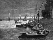 Sketches in Cairo: the harbour of Boulak, 1883. Creator: Eugène Froment