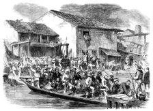 Sketches in Canton - Return of the Avengers, 1858. Creator: Unknown
