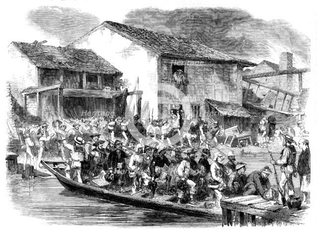 Sketches in Canton - Return of the Avengers, 1858. Creator: Unknown.