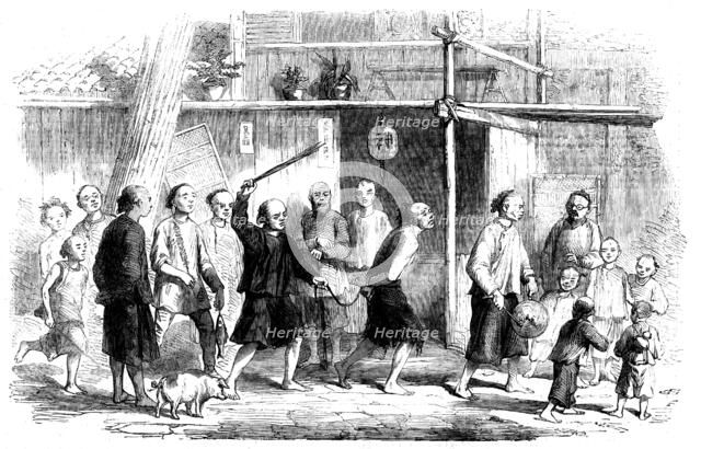 Sketches in China - a Thief whipped through the Streets of Canton, 1858. Creator: Unknown.