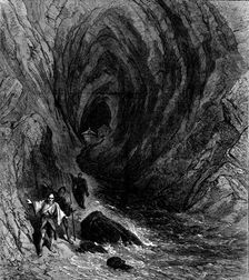 Sketches in China and Japan: the Cave of Moshima, Japan, 1873. Creator: John Greenaway