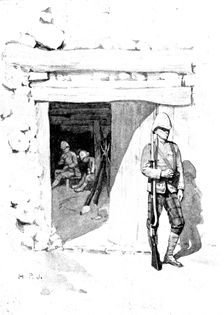 Sketches in Chitral: Gateway of Mundia Khan, 1895. Creator: George Meisenbach