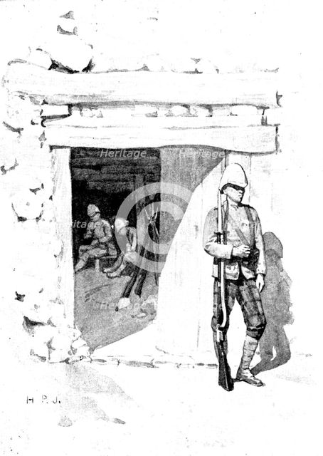 Sketches in Chitral: Gateway of Mundia Khan, 1895. Creator: George Meisenbach.