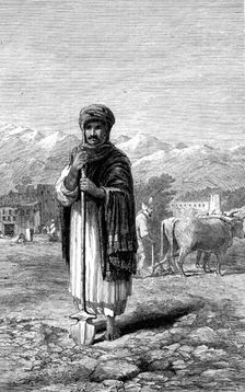 Sketches in Afghanistan: an Afghan agriculturist, 1880. Creator: Unknown