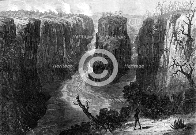 Sketches in Africa: the Tarn Bend, in the Lower Zambesi, 1872. Creator: Unknown.