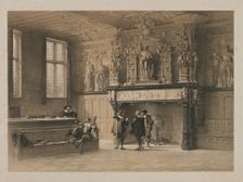Sketches in Belgium and Germany, Volume I: Hall of Justice of the Magistrates du Franc, Bruges, 1840 Creator: Louis Haghe (British, 1806-1885); Hodgson & Graves, 6 Pall Mall, London