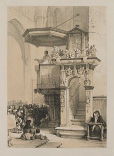 Sketches in Belgium and Germany, Volume I: Pulpit in the Cathedral of Treves, 1840. Creator: Louis Haghe (British, 1806-1885); Hodgson & Graves, 6 Pall Mall, London