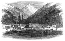 Sketches in British Columbia: Indian village, Douglas Lake, 1864. Creator: Unknown