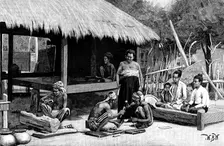 Sketches in Burmah: Burmese wood-carvers, 1890. Creator: H. W.