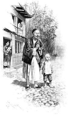 Sketches in Formosa: welcome by an old Chinese friend, 1890. Creator: Unknown