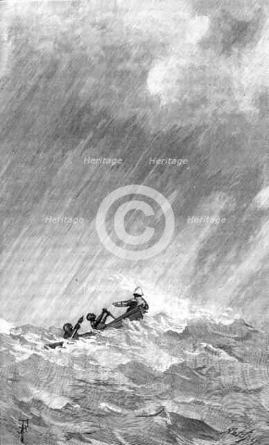 Sketches in Formosa: crossing the lagoon in a gale, 1890. Creator: Unknown.