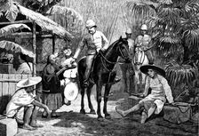 Sketches in Formosa: halt on the road, 1890. Creator: Unknown