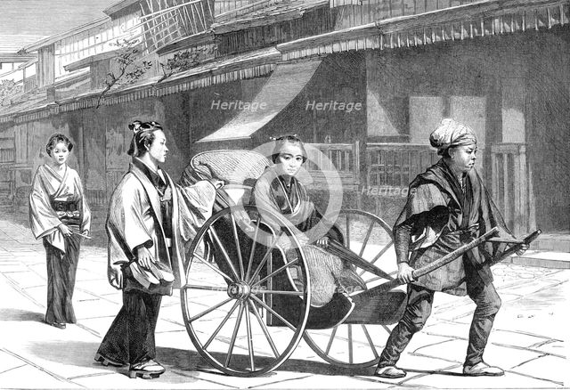 Sketches in Japan: scene in Temple-Street, Nagasaki, 1874. Creator: Unknown.
