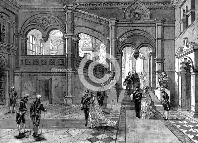 Sketches in Moscow, by our special artist: staircase in the ancient part of the Kremlin, 1874. Creator: Unknown.