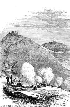 Sketches in Madagascar: distant view of Antananarivo, 1883. Creator: Unknown