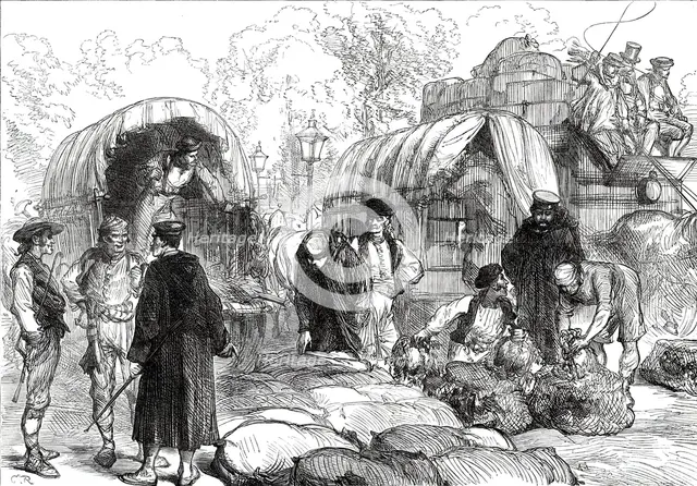 Sketches in Madrid: the "Octroi" at the entrance to Madrid, 1876. Creator: C.R..