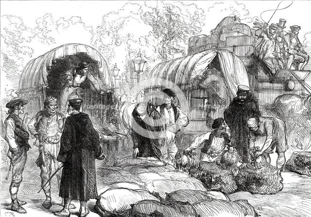 Sketches in Madrid: the "Octroi" at the entrance to Madrid, 1876. Creator: C.R..