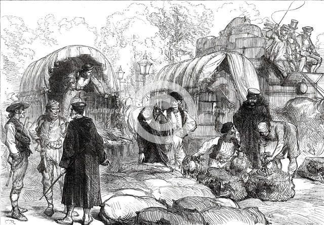 Sketches in Madrid: the "Octroi" at the entrance to Madrid, 1876. Creator: C.R..