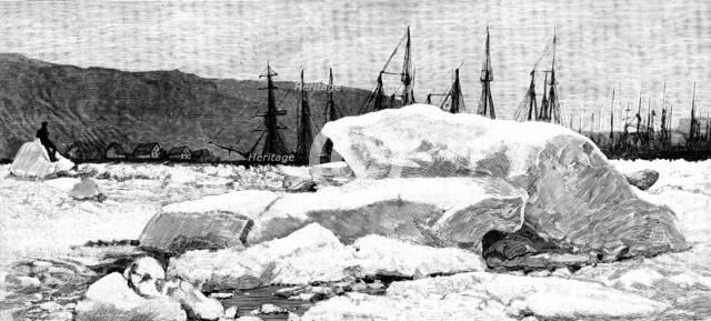 Sketches in Newfoundland: early Spring in St. John’s Harbour, 1890. Creator: Unknown.