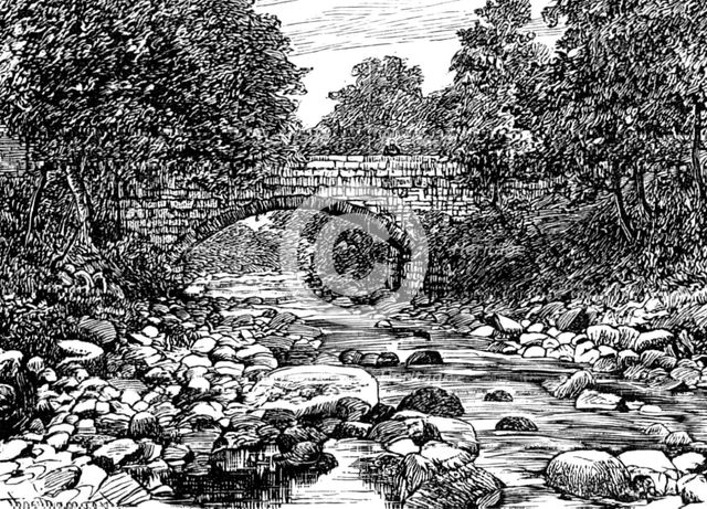 Sketches in Nidderdale, Yorkshire: Bridge over How Stean Beck, 1883. Creator: Unknown.