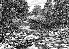 Sketches in Nidderdale, Yorkshire: Bridge over How Stean Beck, 1883. Creator: Unknown