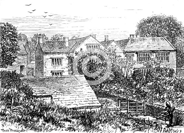 Sketches in Nidderdale, Yorkshire: Gowthwaite Hall, where Eugene Aram taught, 1883. Creator: Unknown.