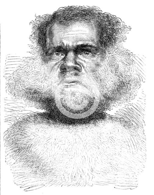 Sketches in Southern Australia - Man of South Australia, from a photograph, 1857. Creator: Unknown.
