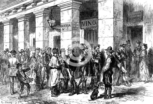Sketches in Spain: a Federal Republican Guard, Madrid, 1873. Creator: E. Jouard.