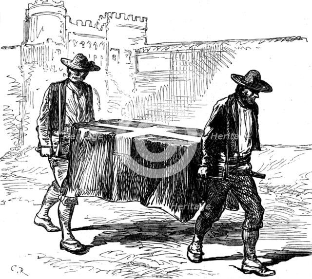 Sketches in Spain: a Spanish funeral, 1873. Creator: Unknown.