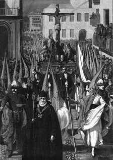Sketches in Spain - Religious Procession in Seville during the Holy Week 1878. Artist: WM Bromley