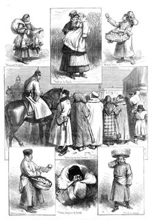 Sketches in St. Petersburg during the Royal Marriage Festivities, by our special artist, 1874. Creator: Unknown