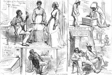 Sketches in Philadelphia, by our special artists, 1876. Creator: Unknown