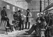 Sketches in the Clerkenwell House of Correction: weighing prisoners, 1874. Creator: Unknown