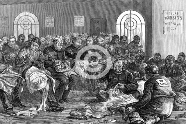 Sketches in the Clerkenwell House of Correction: the needle-room, 1874. Creator: Unknown.