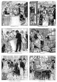 Sketches in the International Exhibition, 1871. Creator: Unknown