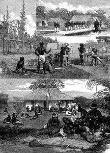 Sketches in the Isle of Pines, New Caledonia, 1873. Creator: Unknown