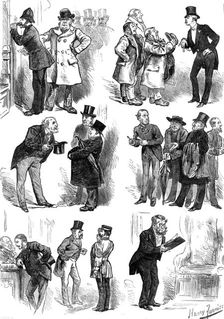 Sketches in the Lobby of the House of Commons, 1881. Creator: Unknown