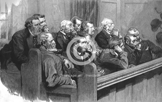 ''Sketches in the Royal Courts of Justice--A Common Jury', 1890. Creator: Unknown.