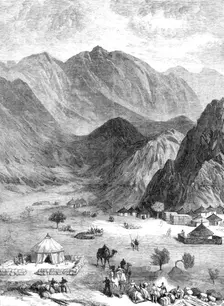 Sketches in the Soudan: the Defile of Haraza, in Kordofan, 1883. Creator: Unknown