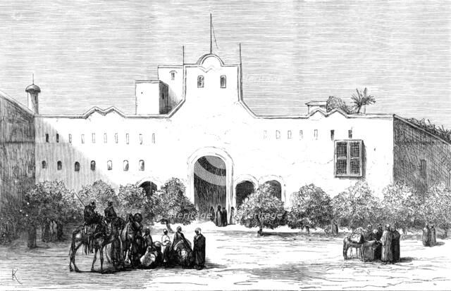 Sketches in the Soudan: Khartoum...Principal Square, with residence of the Mudir..., 1883. Creator: Unknown.
