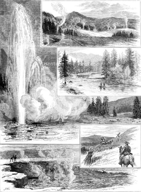 Sketches in the Yellowstone Park of North America, 1883. Creator: Unknown.