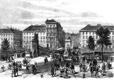 Sketches in Vienna: the Aspern Bridge, 1873. Creator: Unknown