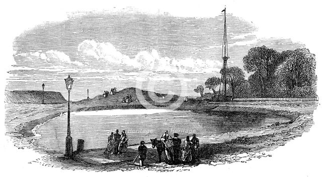 Sketches on Hampstead Heath: the Upper Pond, 1871. Creator: Unknown.
