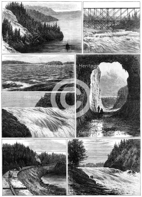 Sketches on the Canadian Pacific railway line, 1883. Creator: William James Palmer.