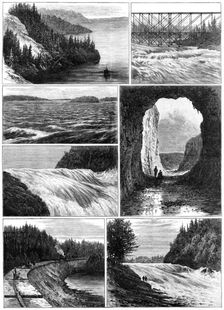 Sketches on the Canadian Pacific railway line, 1883. Creator: William James Palmer