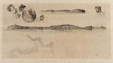 Sketches on the Coast Survey Plate, 1854. Creator: James Abbott McNeill Whistler