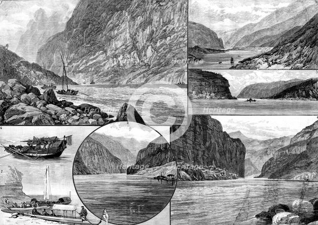 Sketches on the Yangtsze River, China, 1890. Creator: Unknown.