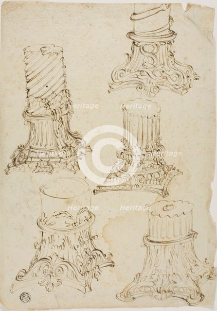 Sketches of Corinthian Capitals, n.d. Creator: Unknown.